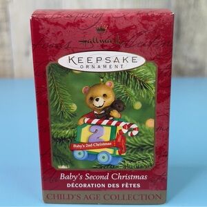 Hallmark Keepsake Ornament Baby’s Second Christmas Handcrafted Dated 2000
